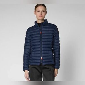 Save The Duck Women’s Carly Packable Puffer Jacket with Standing Collar